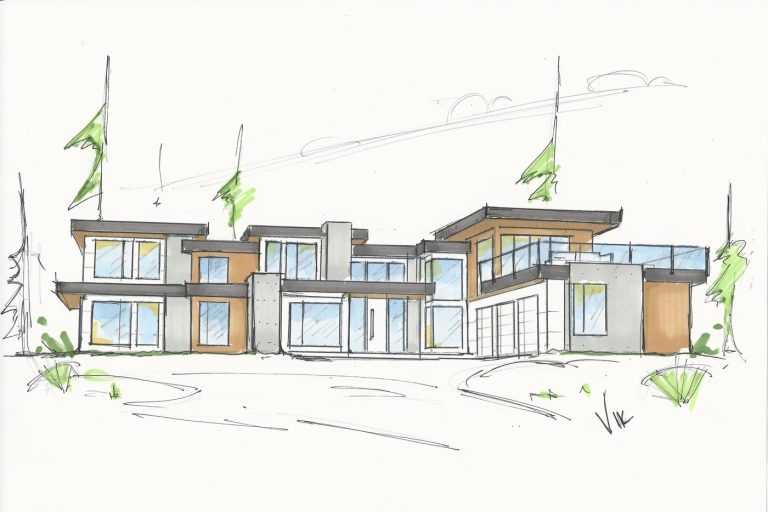 Cloverdale house exterior drawing